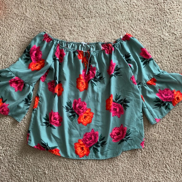 Charlotte Russe Tops - Charlotte Russe Floral Off the Shoulder Top